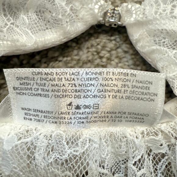 I Do Victoria's Secret 34B underwire front close sheer lace top BC 2856 - Picture 8 of 12